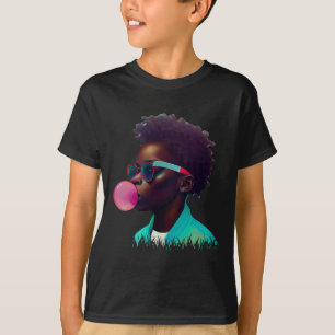 Black Boy Joy Bubble Gum Fun African Melanin Princ T-Shirt