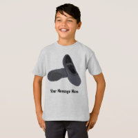 Black Boys Ballet Shoes Personalized Message