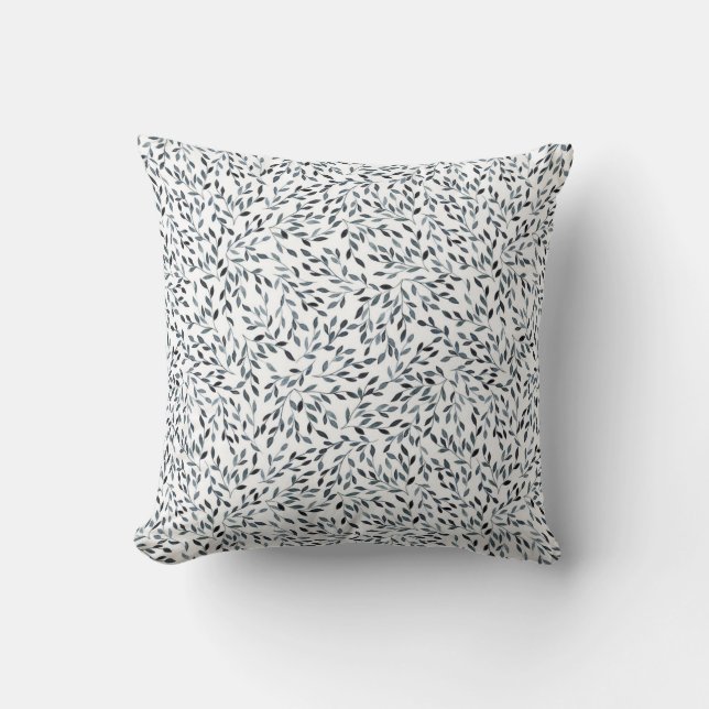 Black Branches Throw Pillow (Front)