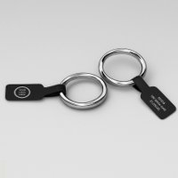 Black Branded Barbell Jewellery Foldover Price Tag