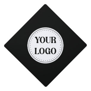 Black Branded Logo Corporate Business Company Ba Graduation Cap Topper