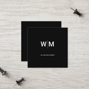 Black Branded Logo Corporate Business Company Calling Card