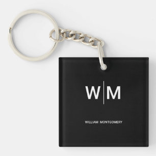 Black Branded Logo   Corporate Business Company Keychain