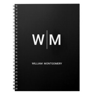 Black Branded Logo   Corporate Business Company Notebook