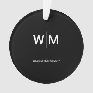 Black Branded Logo Corporate Business Company Ornament