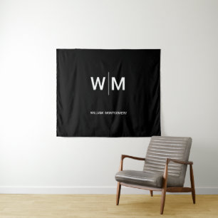 Black Branded Logo   Corporate Business Company Tapestry