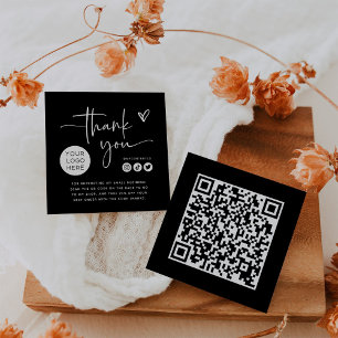 Black Branding Thank You Packing Card