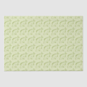 Black Bream Fish in Citrus Green on Pastel Green Tissue Paper