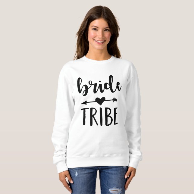 Black Bribe Tribe Bachelorette Sweatshirt (Devant entier)