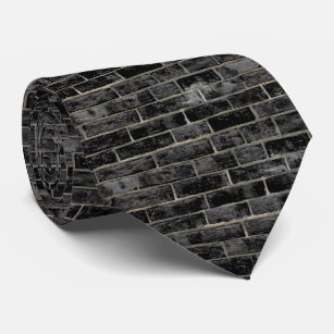 Black Brick Wall Pattern Tie