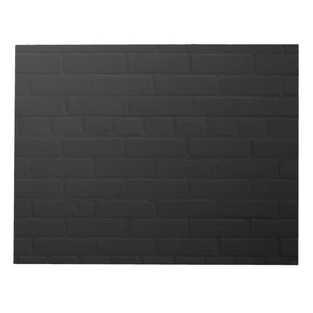 Black Brick Wall Print Notepad (Front)