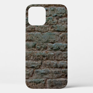 Black Brick Wall Textureabstract, architecture, ba iPhone 12 Case