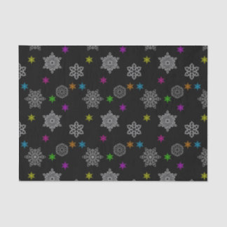 Black & Bright Snowflake Tissue Paper