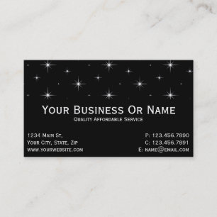 Black & Bright Stars. Stargazers. Name Business Card