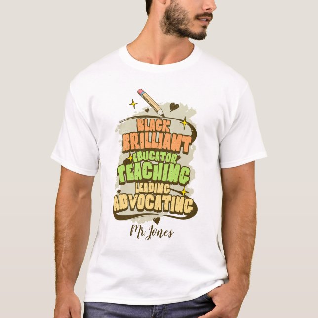 Black Brilliant Educator T-shirt (Front)