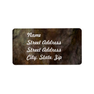 Black & Brown Abstract Fractal Address Sticker