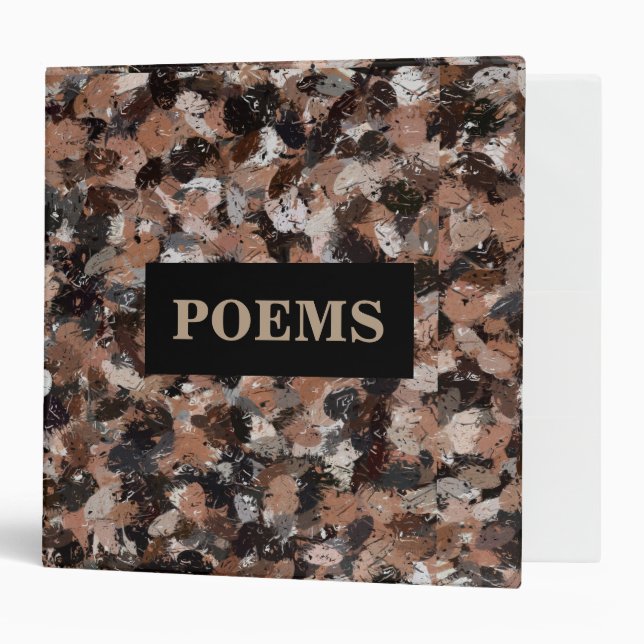 Black, Brown and Grey Paint Splatters Binder (Front/Inside)
