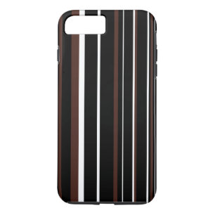 Black, Brown, and White Barcode Stripe Case-Mate iPhone Case