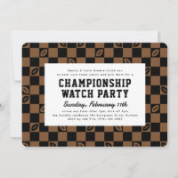 Black Brown Football Championship Game Watch Party