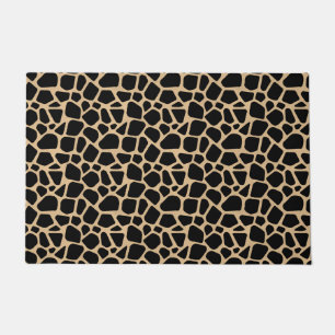 Black Brown Giraffe Print Doormat
