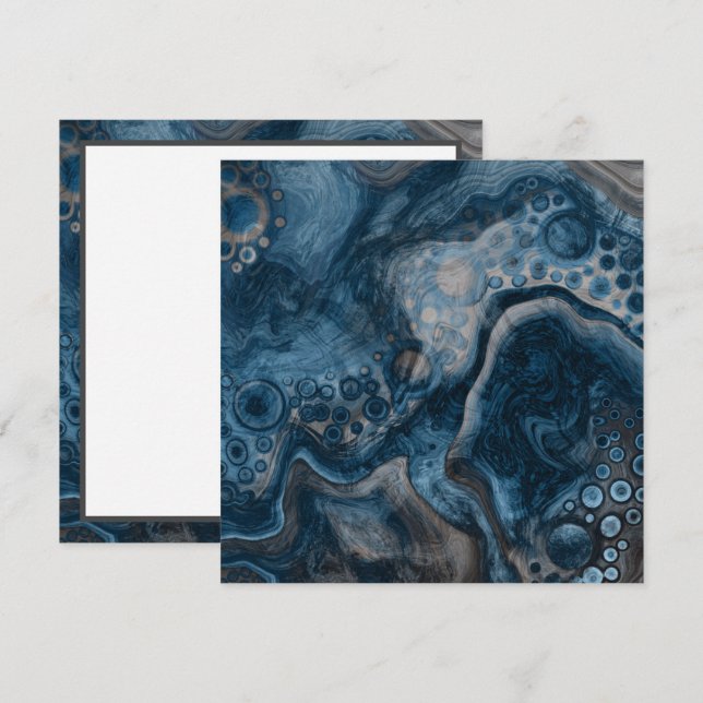 Black, Brown, Grey and Blue Abstract Modern    (Front/Back)