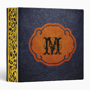 Black Brown Leather Binder