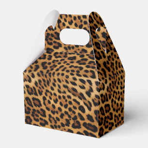 Black Brown Leopard Favour Box