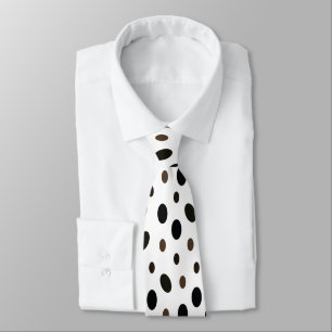 Black Brown Polka Dot Tie