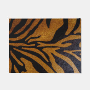 Black & Brown Tiger Pattern Design Doormat