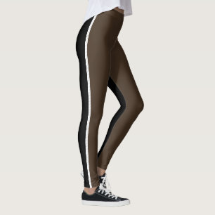 Black + Brown Women's Ultra-Stretch Side Stripe Leggings