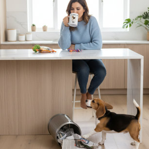  Black & browns Beagle Mug/ typography/Personalize Coffee Mug