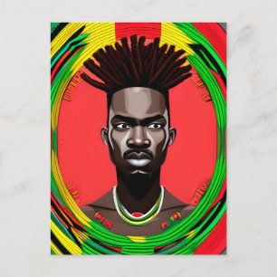 Black Bruh African American Man Juneteenth King Postcard