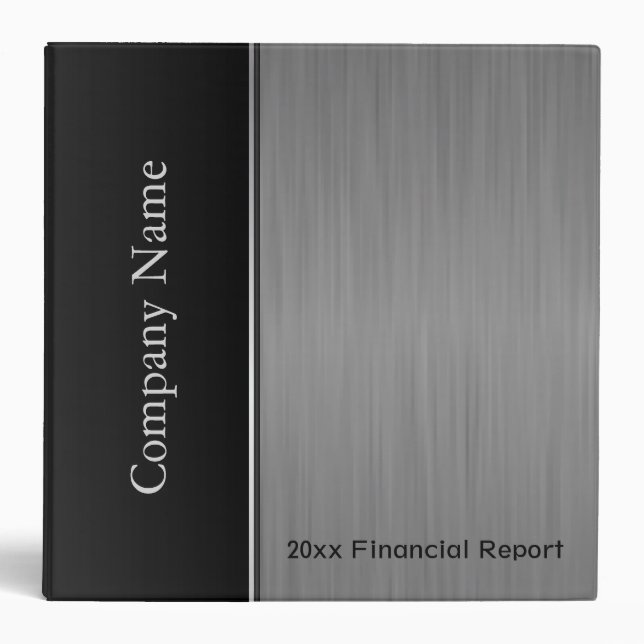 Black Brush Steel Company Style Binder (Front)