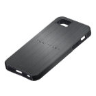 Black Brushed Aluminum Metal Pattern-Custom Text