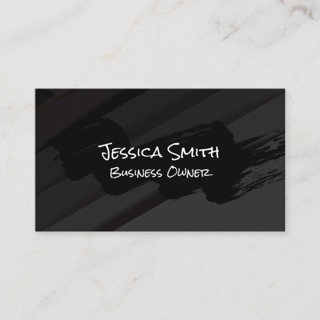 Black Brushed | Black Panels Business Card (Front)