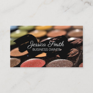 Black Brushed   Makeup Palette Business Card