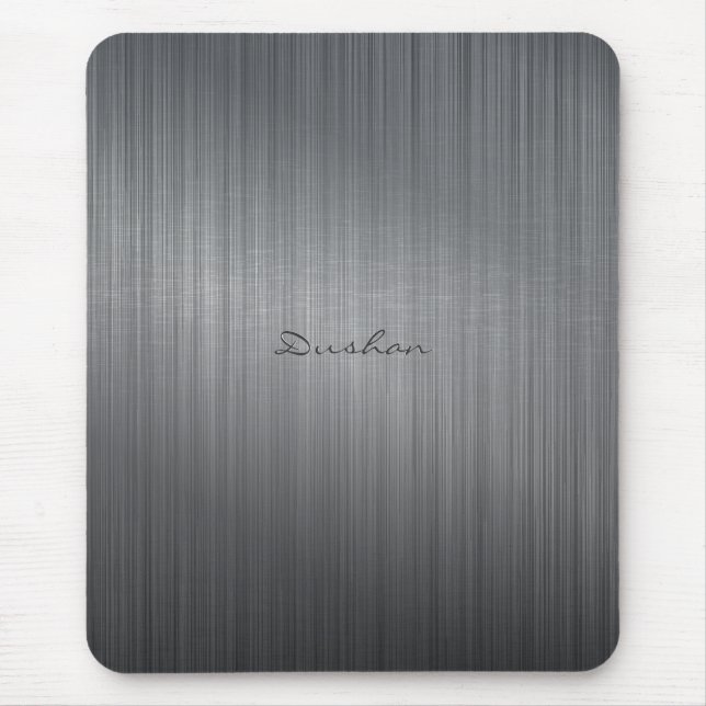 Black Brushed Metal iMouse Pad Mouse Pad (Front)