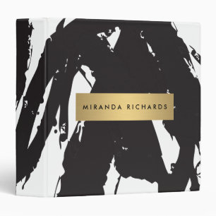 Black Brushstrokes with Mascara Wand Makeup Artist Binder