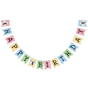 Black Brussels Griffon Dog Birthday Bunting Flags