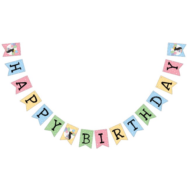 Black Brussels Griffon Dog Birthday Bunting Flags (All)