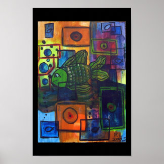 black bubbles poster