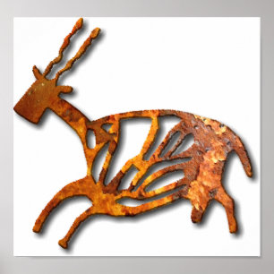 Black Buck - rust Poster