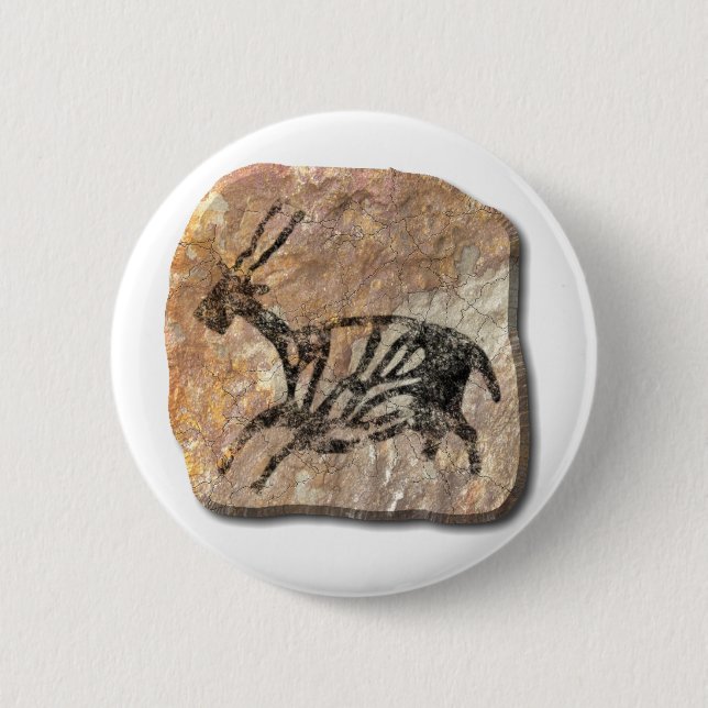 Black Buck - stone 2 Inch Round Button (Front)