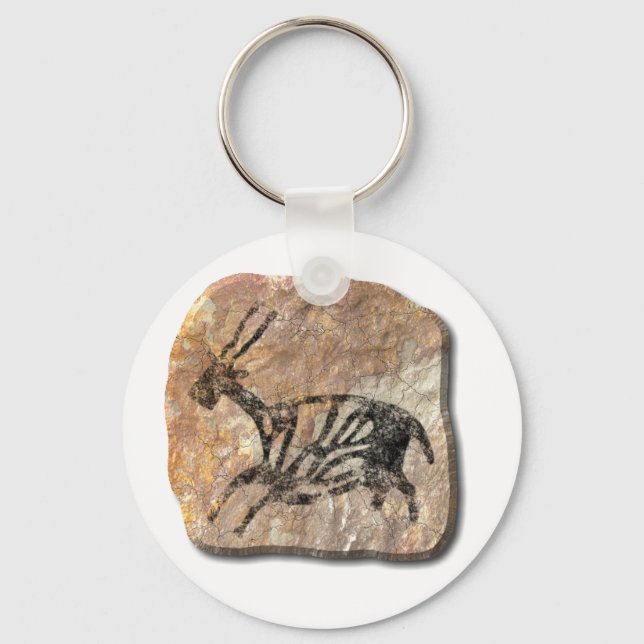 Black Buck - stone Keychain (Front)