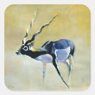 Black Buck Velavadar 1997 Square Sticker