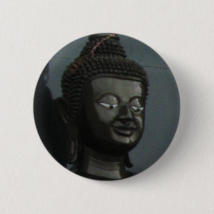 Black Buddha ... Nong Khai, Isaan, Thailand 2 Inch Round Button