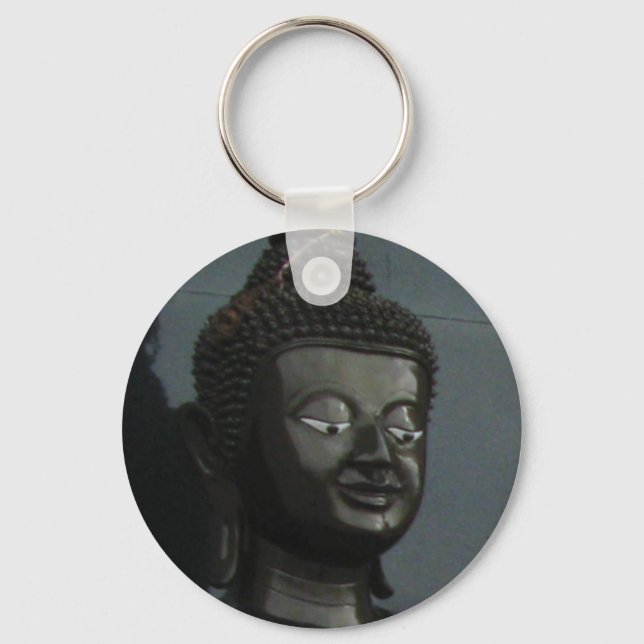 Black Buddha ... Nong Khai, Isaan, Thailand Keychain (Front)
