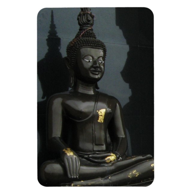 Black Buddha ... Nong Khai, Isaan, Thailand Magnet (Vertical)