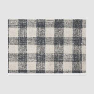 Black buffalo check background for decoupage tissue paper