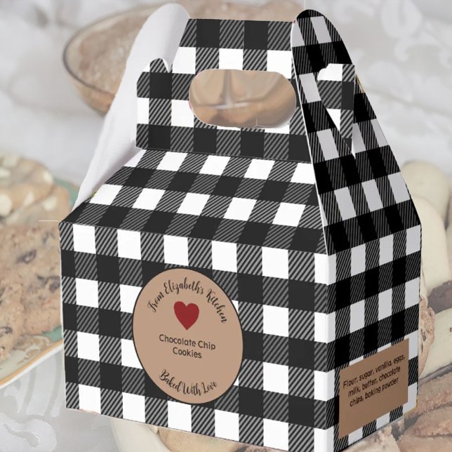 Black Buffalo Plaid Baked Gifts With Ingredients Favor Box (Creator Uploaded)